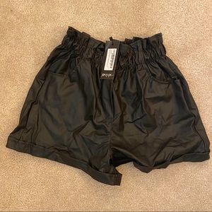 NastyGal Faux Leather Shorts